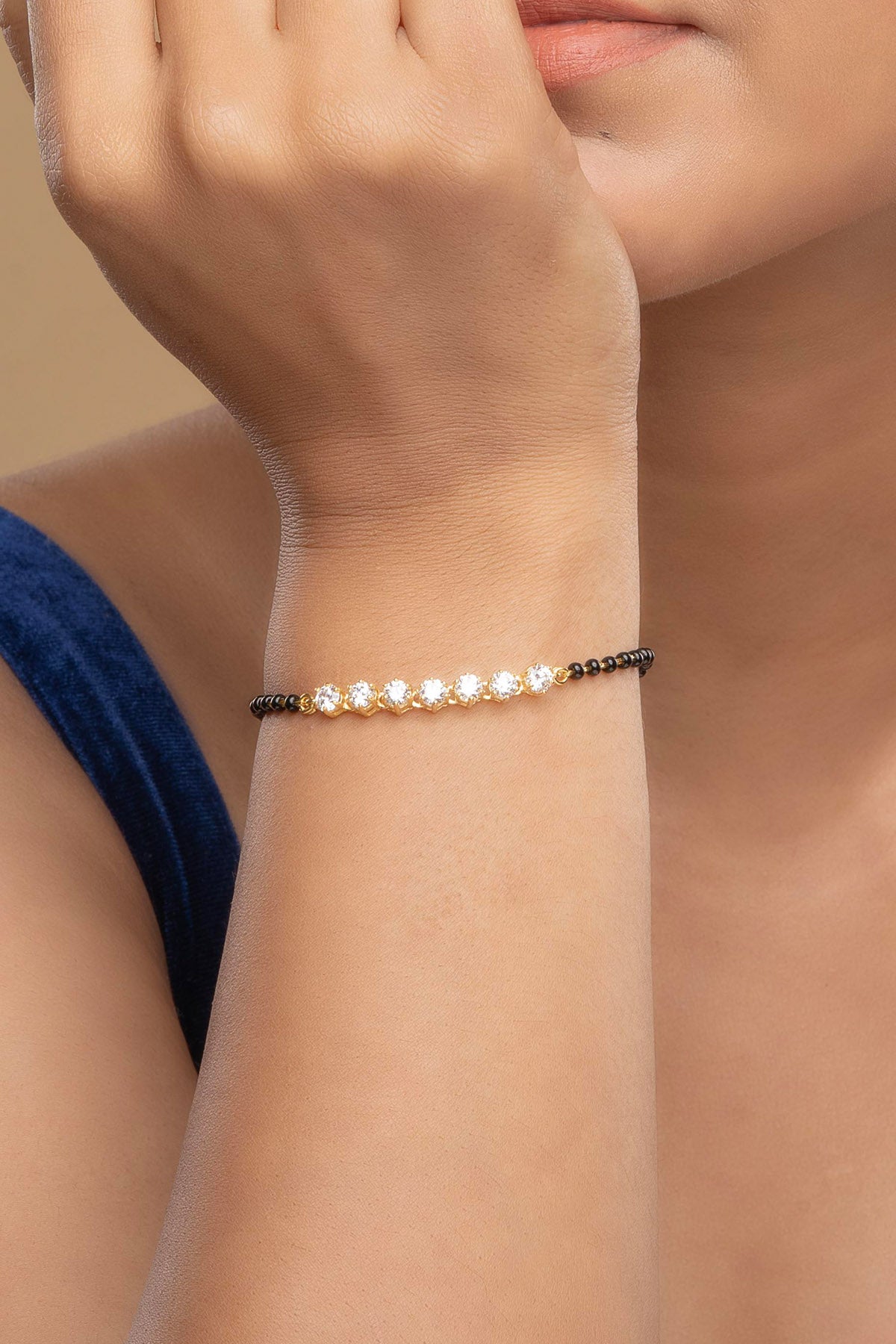 Buy Silver Malar Hand Mangalsutra by Sica for women online at ScrollnShops